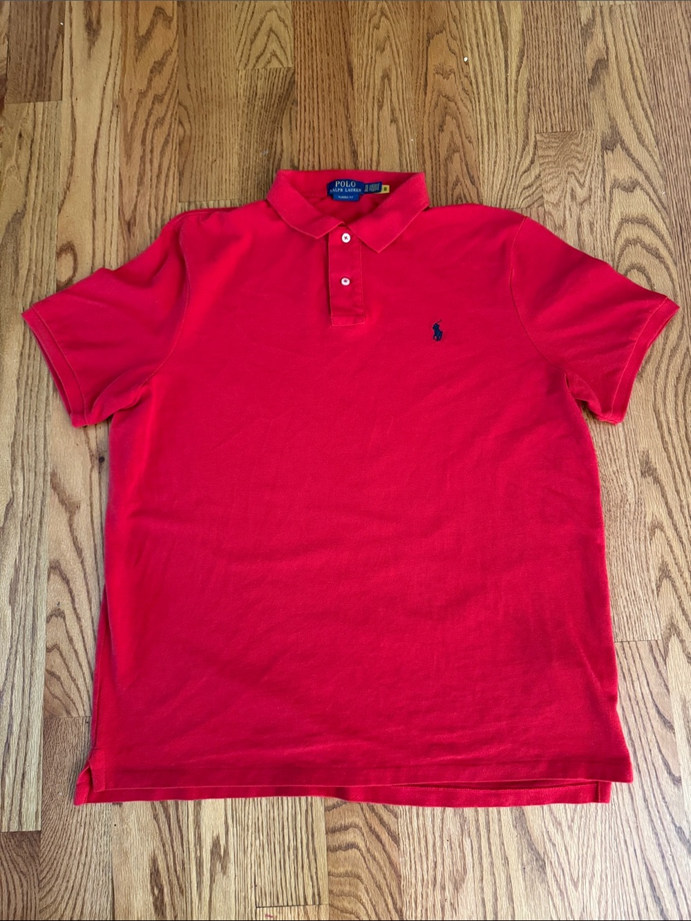 Polo by Ralph Lauren Red Short-Sleeve Classic Polo with Navy Pony